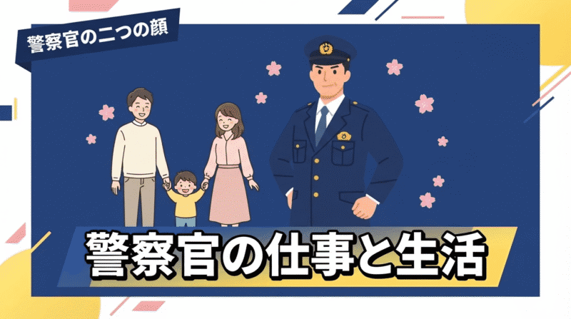 「警察官の仕事と生活」カテゴリー画像、標識風