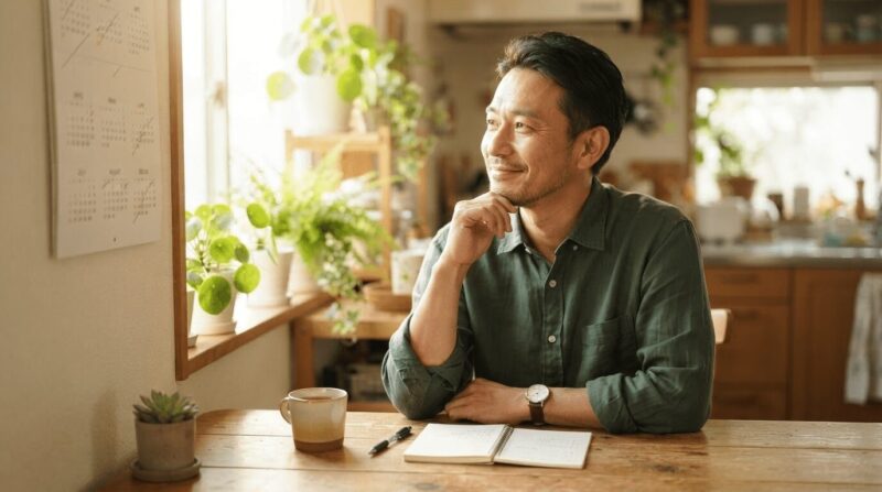 カレンダーを見つめ「救済がある」と希望を感じる表情